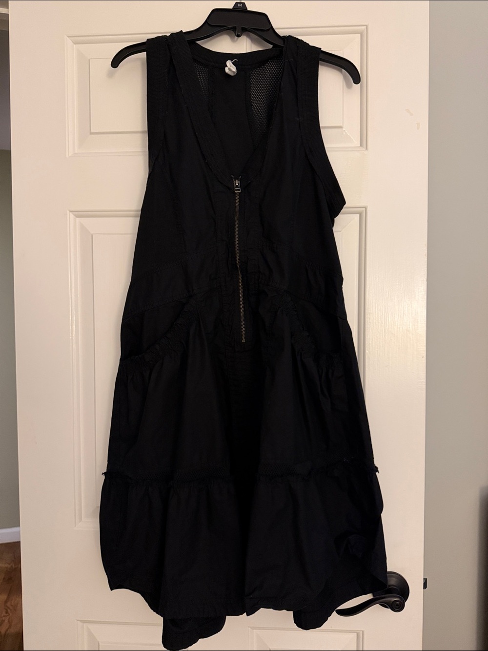 Daily Practice Black Sleeveless Zip-Front Women's Dress
